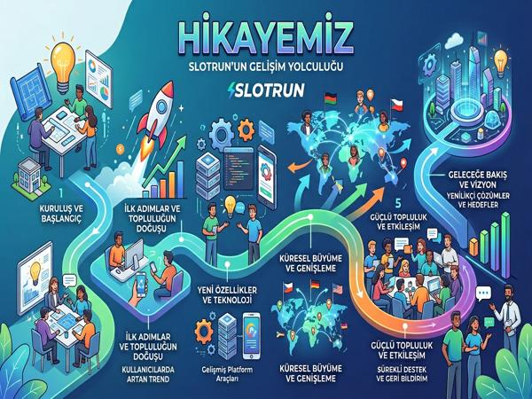 Slotrun platformunun başlangıç hikayesini anlatan görsel